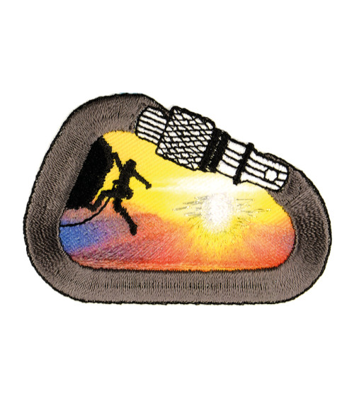 Set of 3 iron-on hiking carabiner badges 5.5x4cm