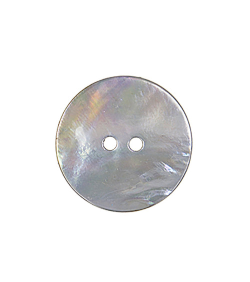 Light grey round mother-of-pearl button