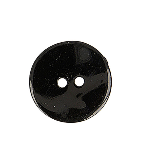 Black round mother-of-pearl button