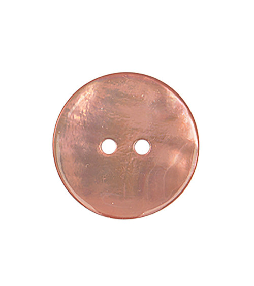 Round old pink mother-of-pearl button