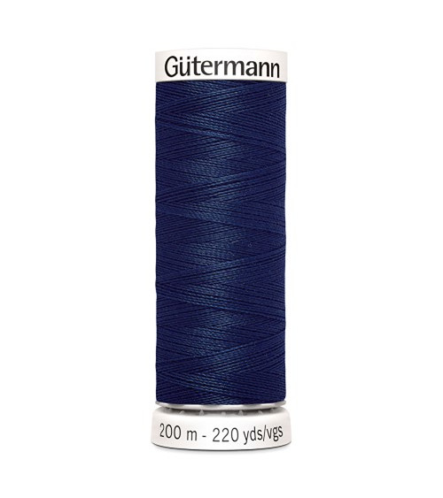 Bobina di filo da cucito Gütermann 200 m blu navy 100% poliestere - 011