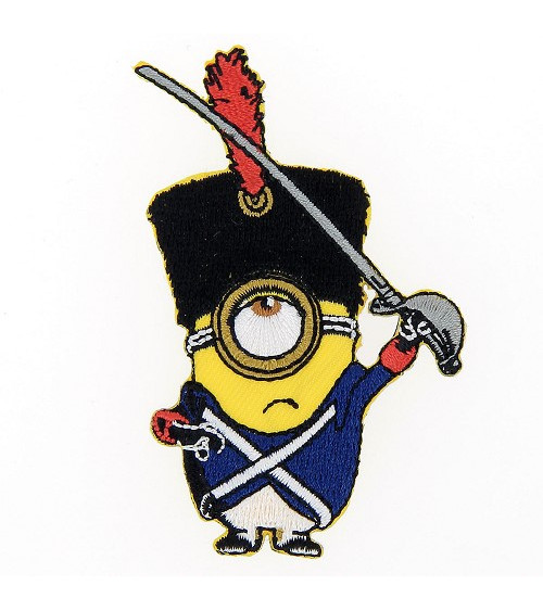 Bordado de chal Minions Stuart garde royal 3,5x6cm