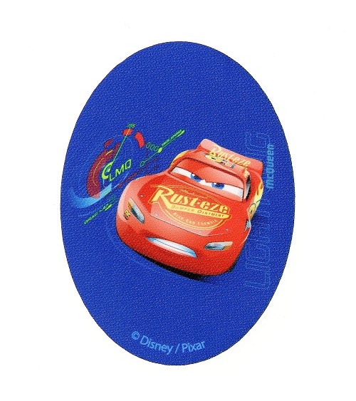 Cars Flash Mac Queen bedrucktes Abzeichen blau 8x11cm