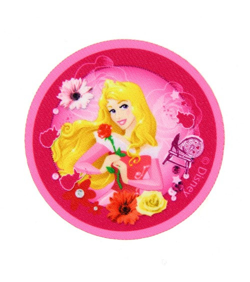 Sleeping Beauty Princess Aurora printed badge 6.5x6.5cm