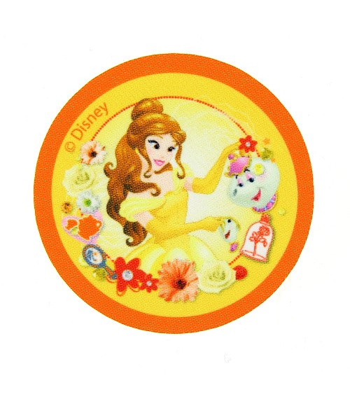 Princess Belle printed badge 6.5x6.5cm