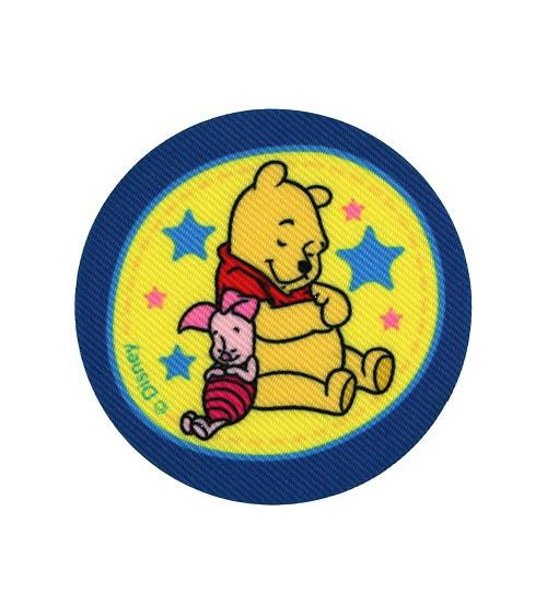 Winnie & Piglet printed badge 7x7cm