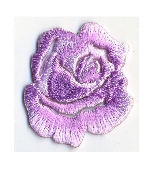 Small parma rose iron-on badge