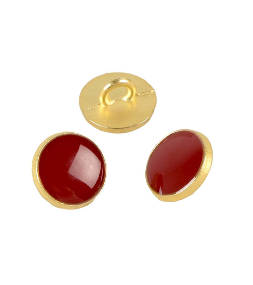 Beaujolais lacquered metal button 11mm