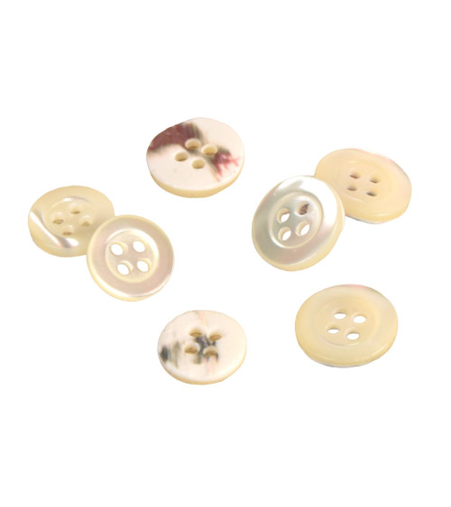 Natural 4-hole mother-of-pearl button