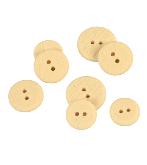 Light beige textured 2-hole button