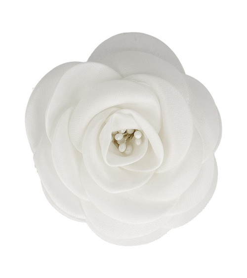 Broche flor pistilos blancos