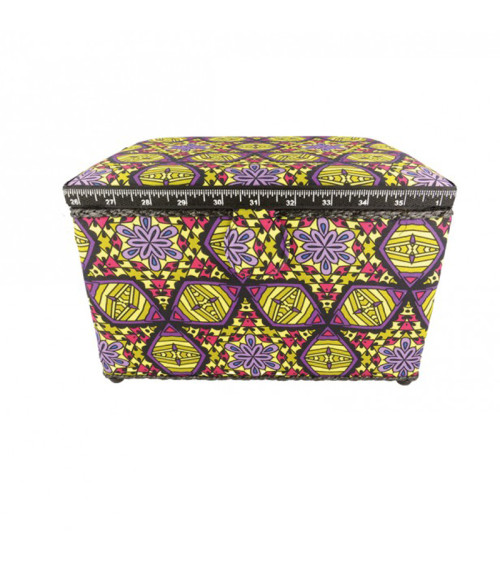 Sewing box 21cmx28cmx19cm wax print