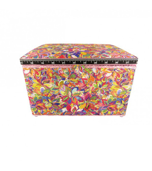 Sewing box 21cmx28cmx19cm multicoloured flowers