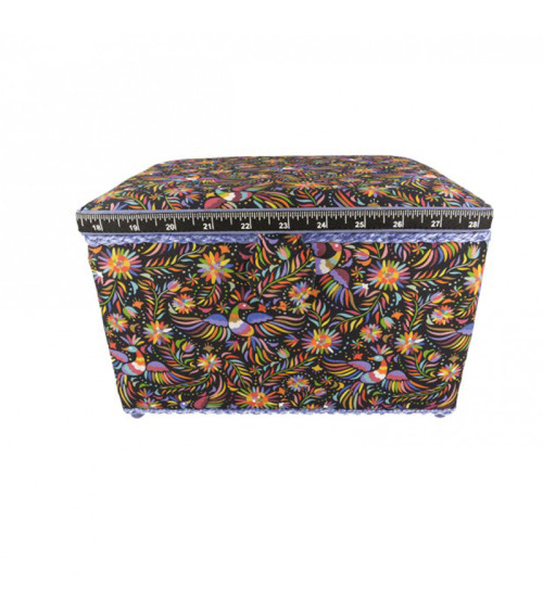 Sewing box 21cmx28cmx19cm multicoloured birds