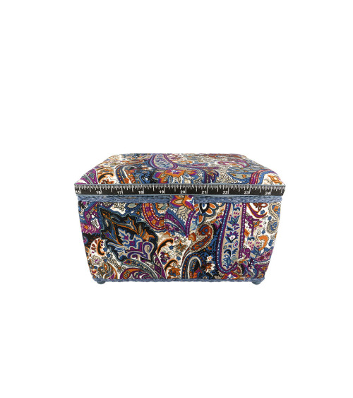 Scatola da cucito 18,5x26x16 cm stampa paisley