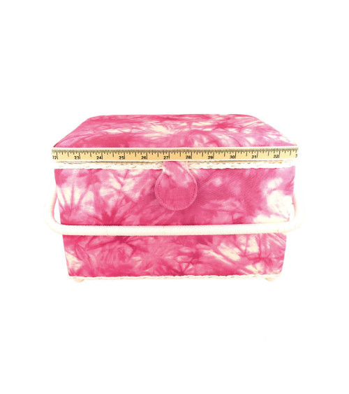 Sewing box 21x28.5x19.5cm tie&die fuchsia