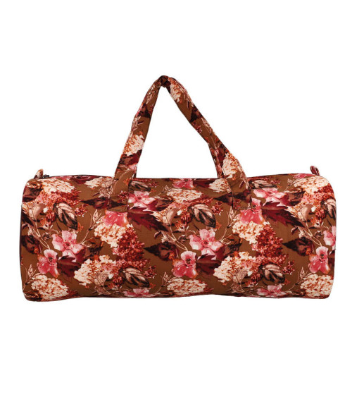 Borsa porta maglia 44x14x17cm fiori rosa