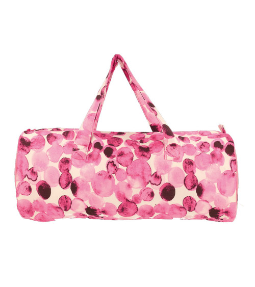 Bolsa de punto 44x14x17cm burbujas fucsia