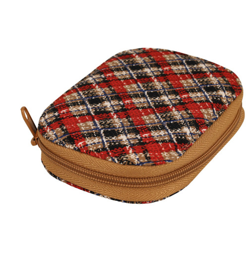 Custodia da cucito 14x9 cm stampa tartan