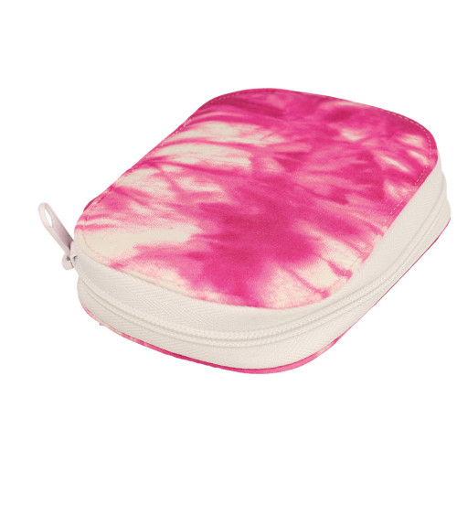 Sewing bag 14x9cm tie&die fuchsia