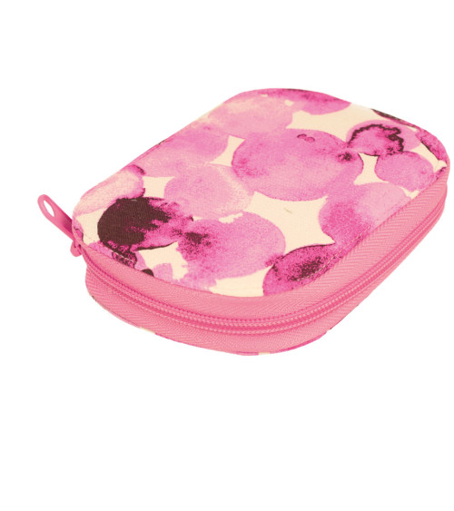 Bolsa de costura 14x9cm burbujas fucsia