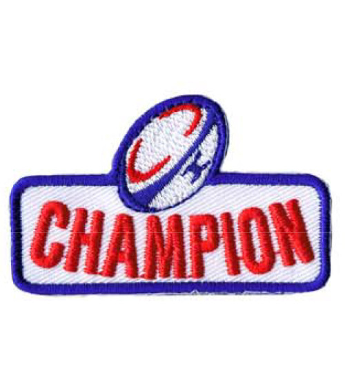 Rugby Champion Iron-on Badge