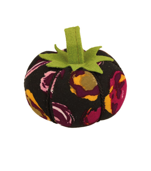 Portaspilli pomodoro 8cm bolle fucsia fondo nero