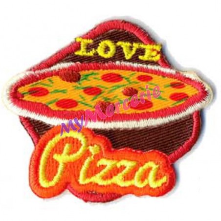 Ecusson thermocollant Love Pizza