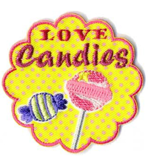 Love Candies iron-on badge