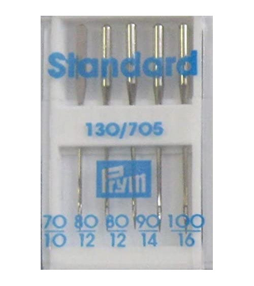 Pack of 5 universal sewing machine needles 130/705 Standard 70-100