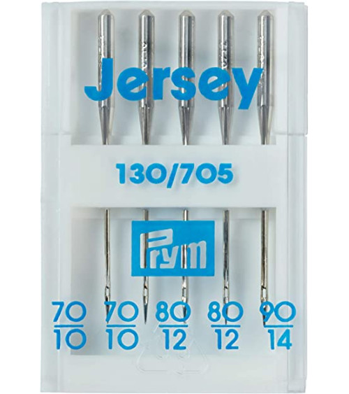 Pack of 5 Prym needles for flat shank jersey sewing machines