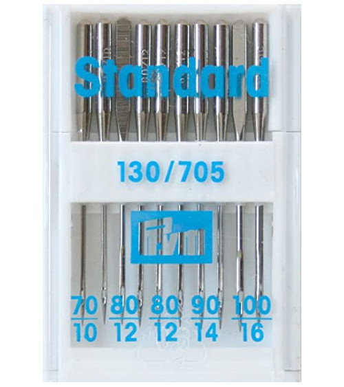 Set mit 5 Prym-Nadeln für Nähmaschinen 130/705 Standard 70-100