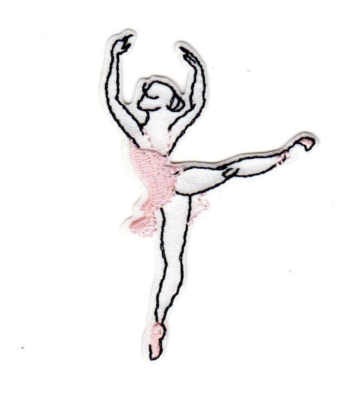 Little Ballerina Dancer Iron-on Badge 5x5.5 cm