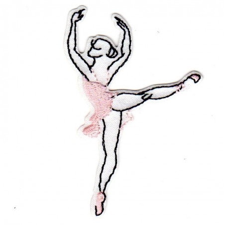 Ecusson thermocollant Petite Danseuse Ballerine 5x5,5 cm