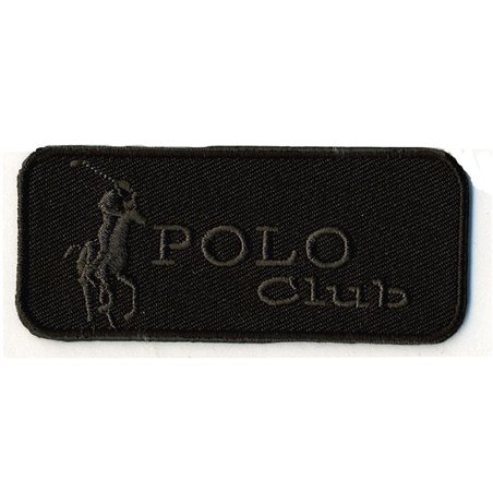 Lot de 3 écussons Polo Club noir thermocollants