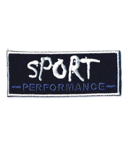 Blue iron-on sports badge