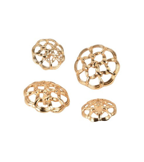 Gold openwork button