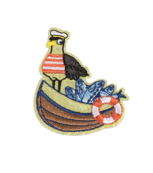 Set of 3 pelican ocean badges 5.5cm x 5cm