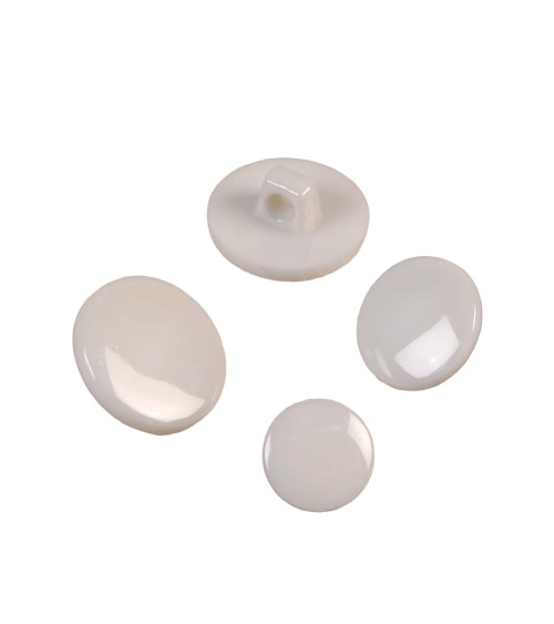 Set of 6 light grey recycled nylon shank buttons