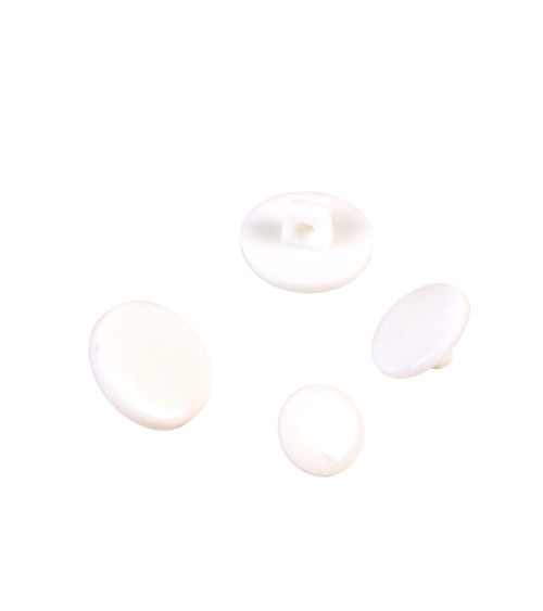 White recycled nylon shank button