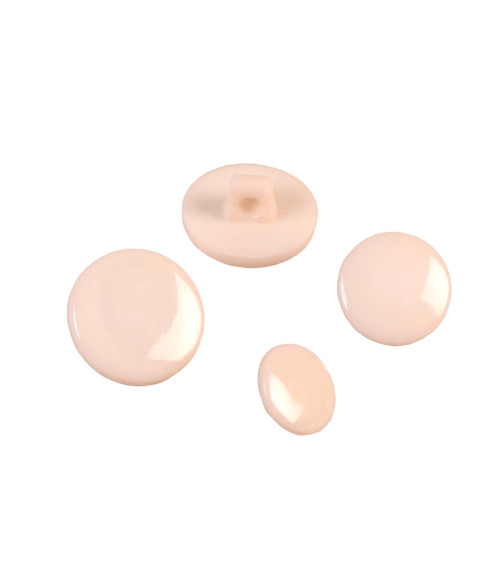 Set of 6 baby pink recycled nylon shank buttons