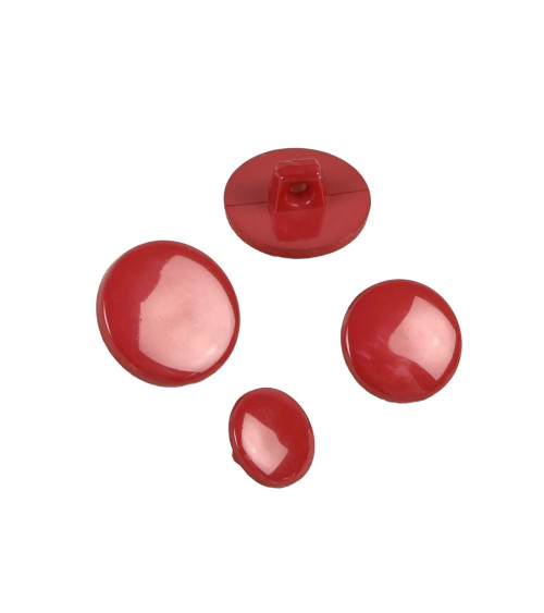 Red recycled nylon shank button