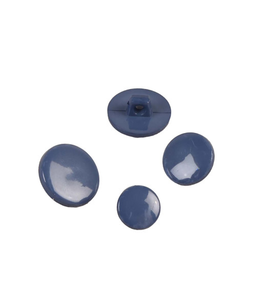 Set of 6 recycled denim blue nylon shank buttons