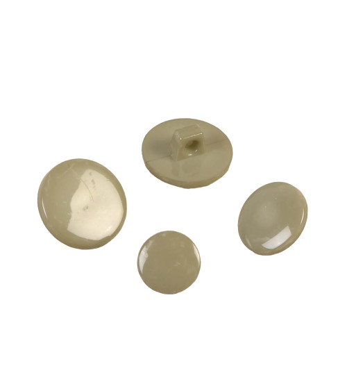 Set of 6 recycled khaki nylon shank buttons