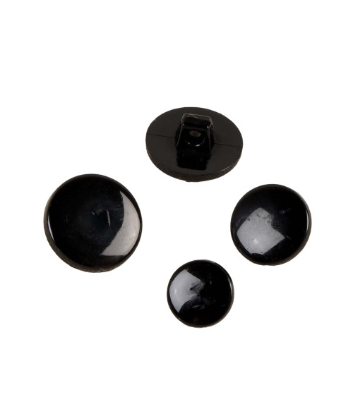 Black recycled nylon shank button