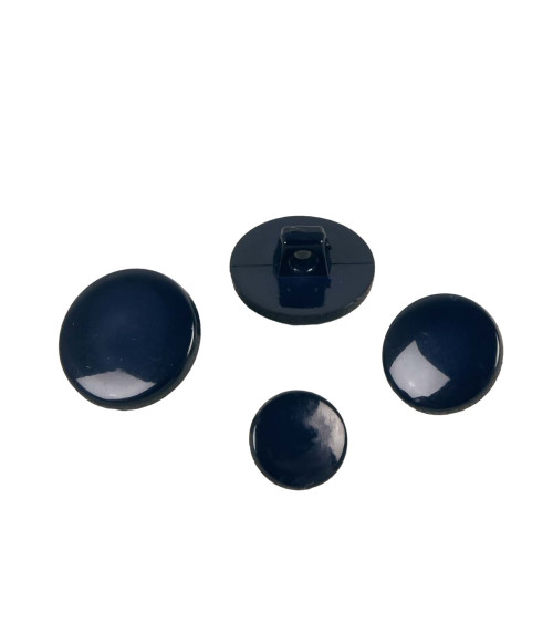 Set of 6 navy blue recycled nylon shank buttons