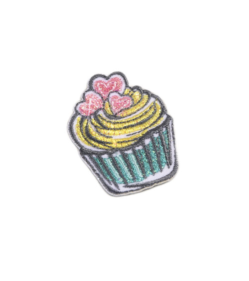 Fashion muffin iron-on badge 4cm x 3cm