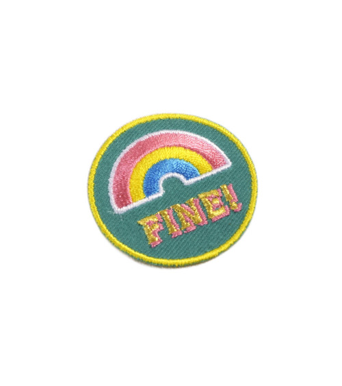 Fine message iron-on badge! 4cm x 4cm