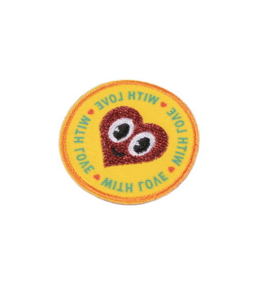 Patch termoadesiva con messaggi d'amore 4 cm x 4 cm