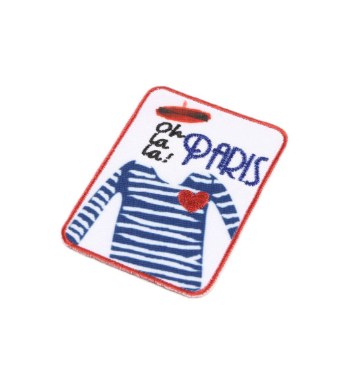 Iron-on patch Paris oh la la paris! 6cm x 4.5cm